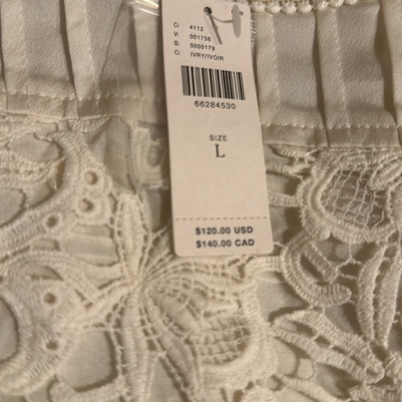 New Anthropologie Ladies Cream Lace Long Sleeve Blouse Size L - Picture 5 of 6